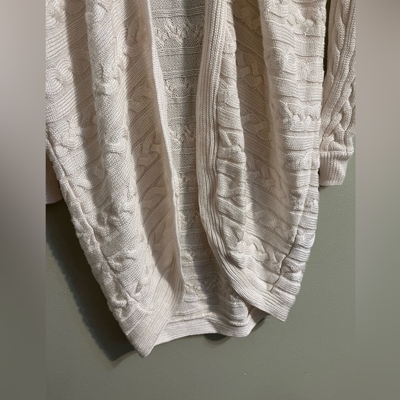 Lauren Ralph Lauren Womens Ivory Open Cardigan Knit size S/M - Picture 3 of 13